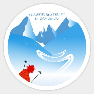 Chamonix Vallee Blanche Sticker